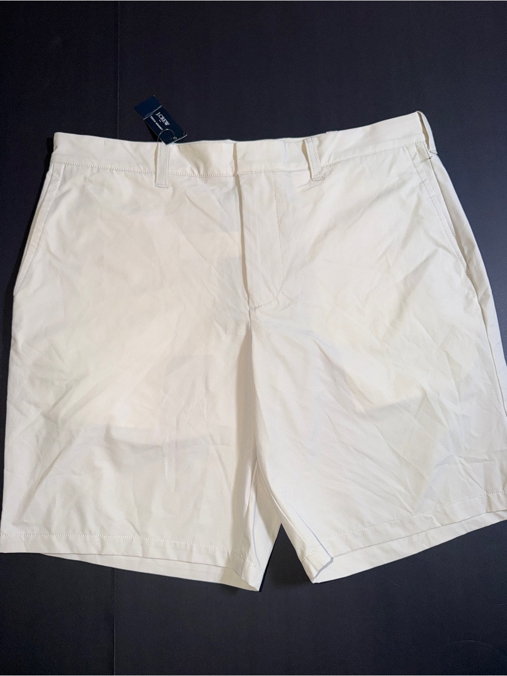 J. Crew Men's Cream Flat-Front Shorts